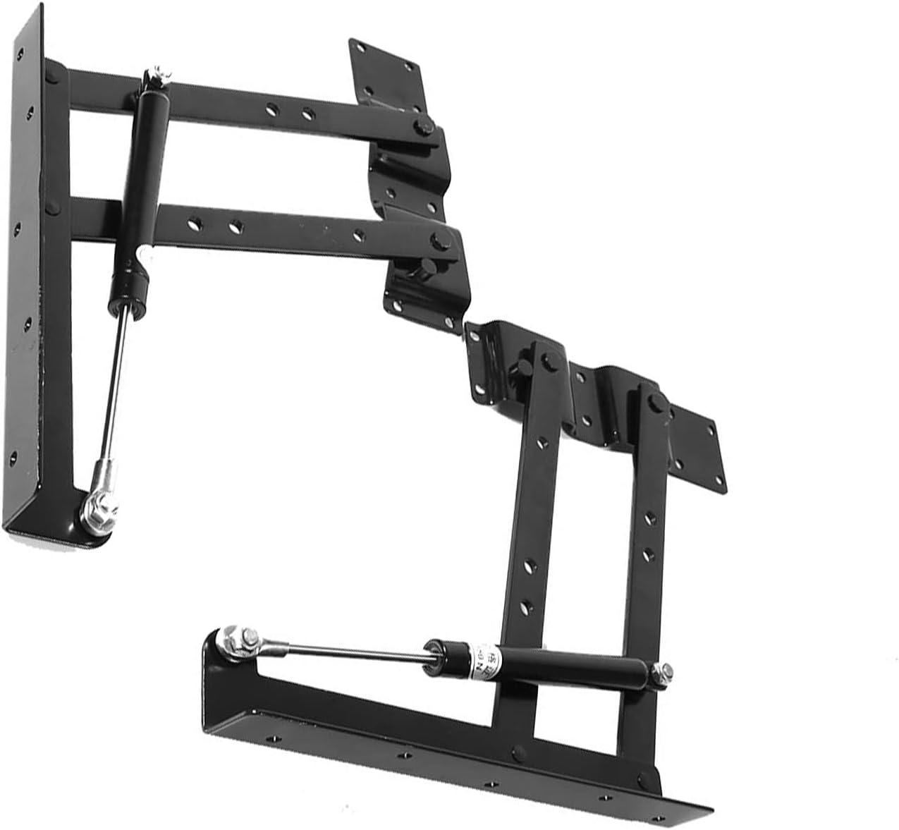 WALFRONT 2 Pcs Folding Lift Up Top, Modern, Contemporary Style, Steel, Black, Heavy Duty Steel Material, Lift Hydraulic Hinge Coffee Table Mechanism Hardware