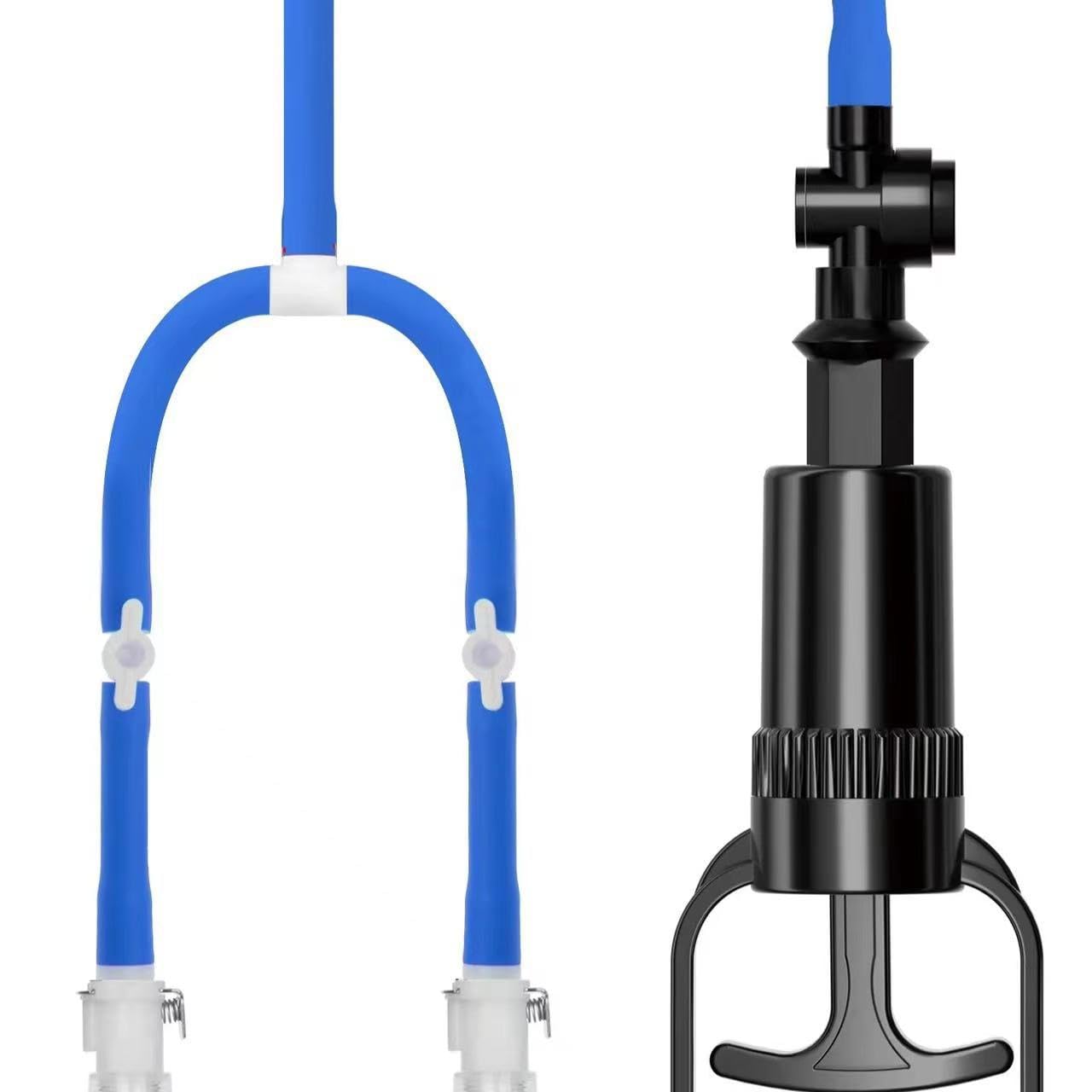 Set 2-en-1 de Succionador de Pezones y Bomba de Pechos – Fuerte Succión Ajustable para Estimulación de Pezones y Aumento Suave, Nippelsucker Regulable para Mujeres y Parejas (Azul)