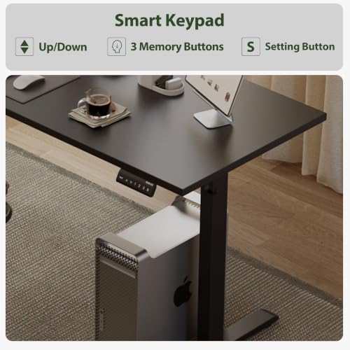 Image of Agilestic L Shaped Standing Desk 63 x 55 inch Adjustable Height, Electric Corner Standing Desk, Sit Stand Computer Table with Splice Board, Black