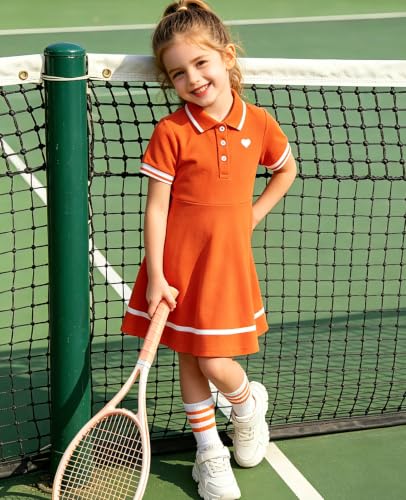 Move Dance Little Girls Sporty Dress 3T 4T Orange Sundress with Bag - image 5