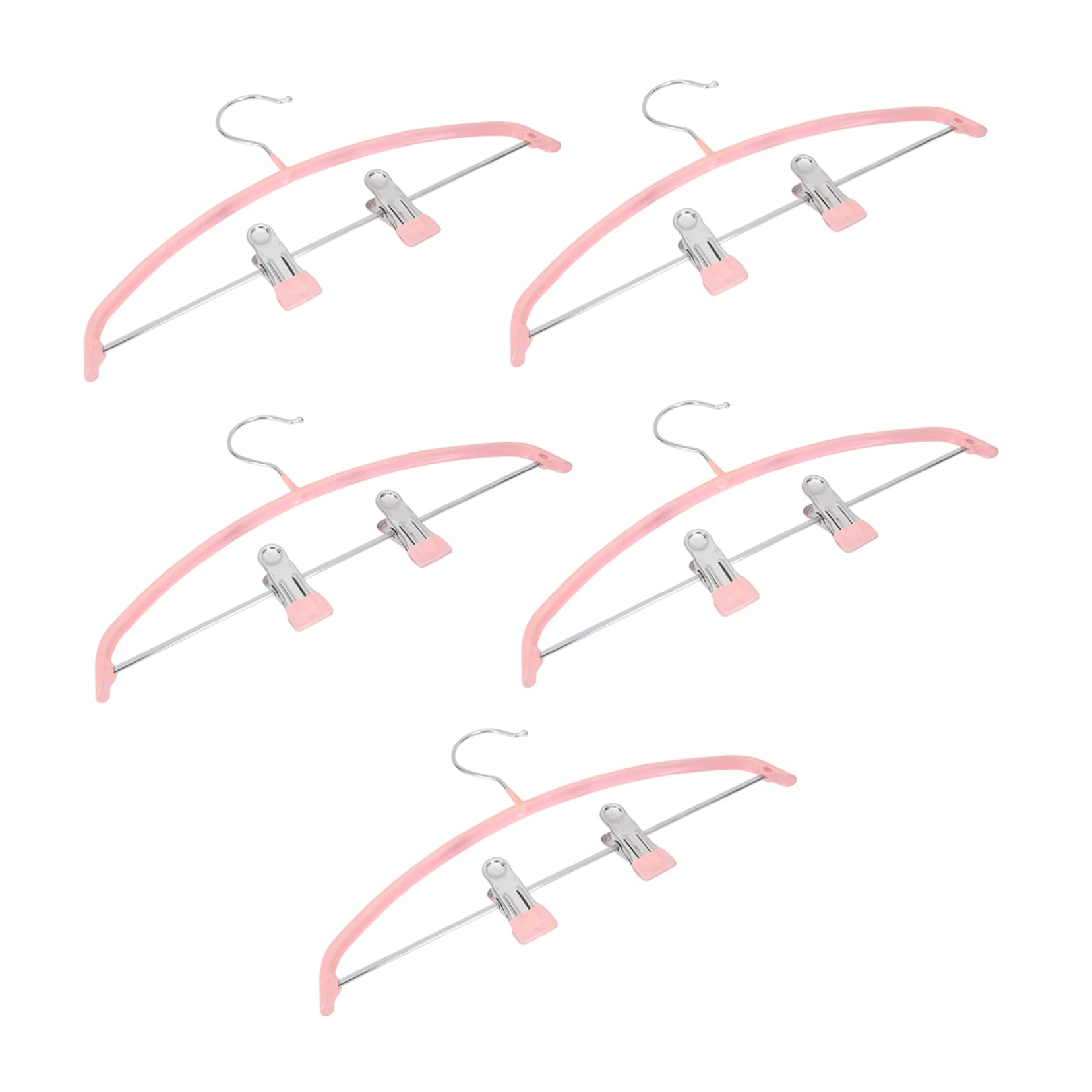 OFFSCH Multi-use Semi-Circle Hangers 5pcs Skirt Hangers Anti-Skid Clamp Strong and Stable for Clothing