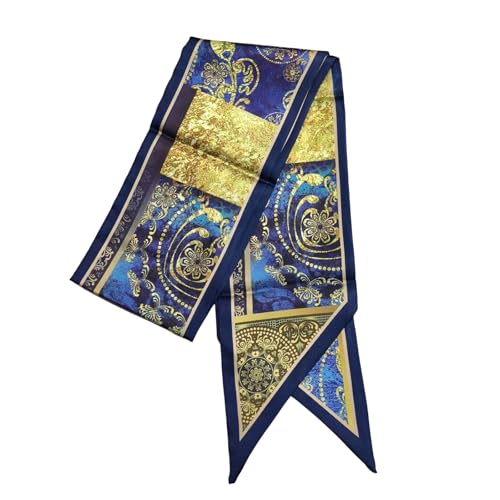 Image of Head Hair Scarf for Women,Silky Long Headscarf Purse Bag Scarfs for Handbag Fashion Satin Neck Scarves Accessories