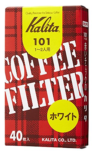 カリタ Kalita コーヒーフィルター 101濾紙 箱入り 1~2人用 40枚入り ホワイト #11037