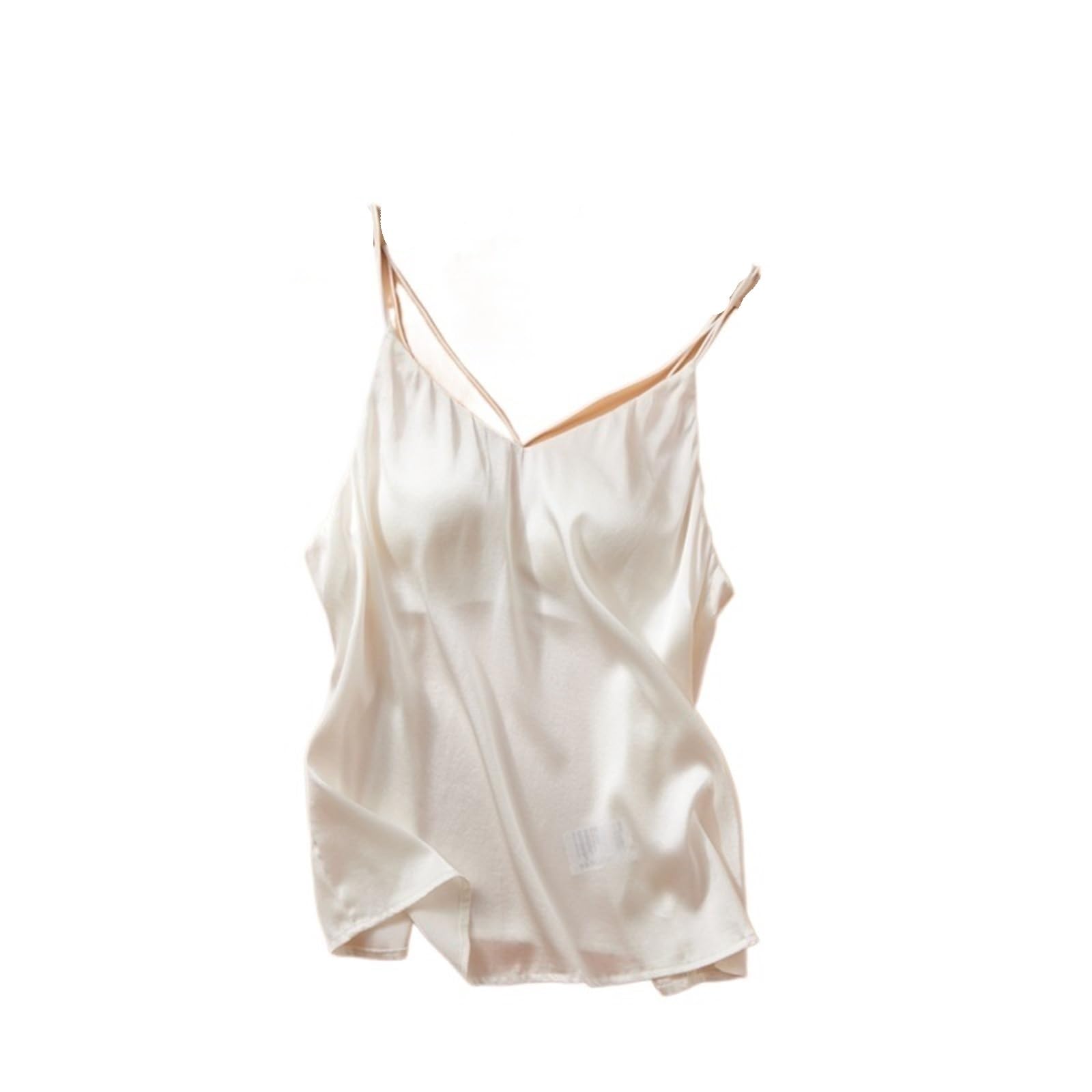 Trägertop Damen Damen Sommer Solide Maulbeerseide Bequeme Fleck Camis Neckholder Top Mit BH Einfache Unterwäsche