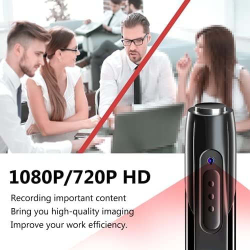 Image of SIRGAWAIN 1080P Body Camera Pen [Upgraded 2024] - Body Cam with HD Video or Picture Taking, SD Card Storage, and Manual Control for Privacy Compliance (32GBV8PEN)