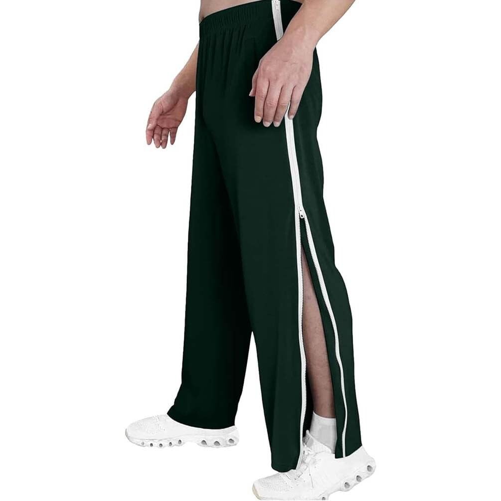 Tracksuit Bottoms Men Athletic Casual Jogger Spodnie dresowe Outdoor Proste Legs Spodnie i spodnie treningowe z pełną długością Zip Jogging Trousers Lightweight Workout Yoga Trousers (zielony, M)