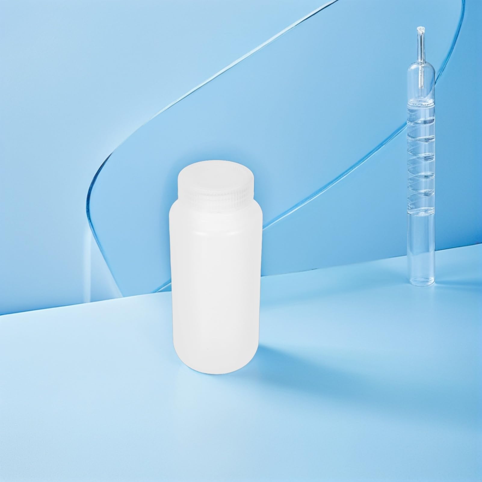 Bottiglia Reagente Bianca 500ml Hdpe a Bocca Larga 6 Pezzi