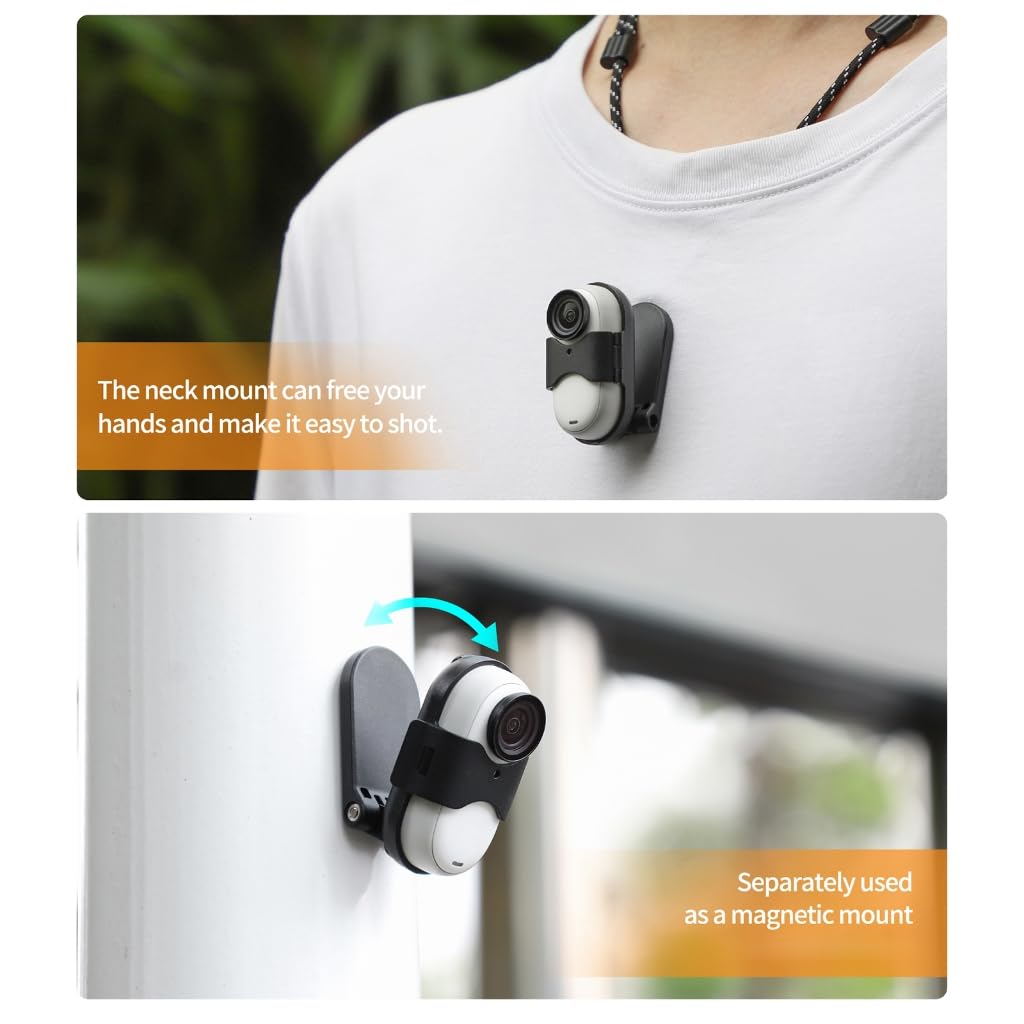 XAGMODSHN Support de cou magnétique pour caméra GO 3 - Pratique et flexible - Support magnétique de poitrine avec réglage de 22 à 42 cm