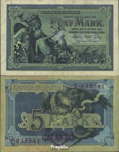 Prophila Collection Deutsches Reich 1904 5 Mark Banknote