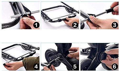 Carrito multiusos plegable con ruedas de espuma 40 kg miniatura 4