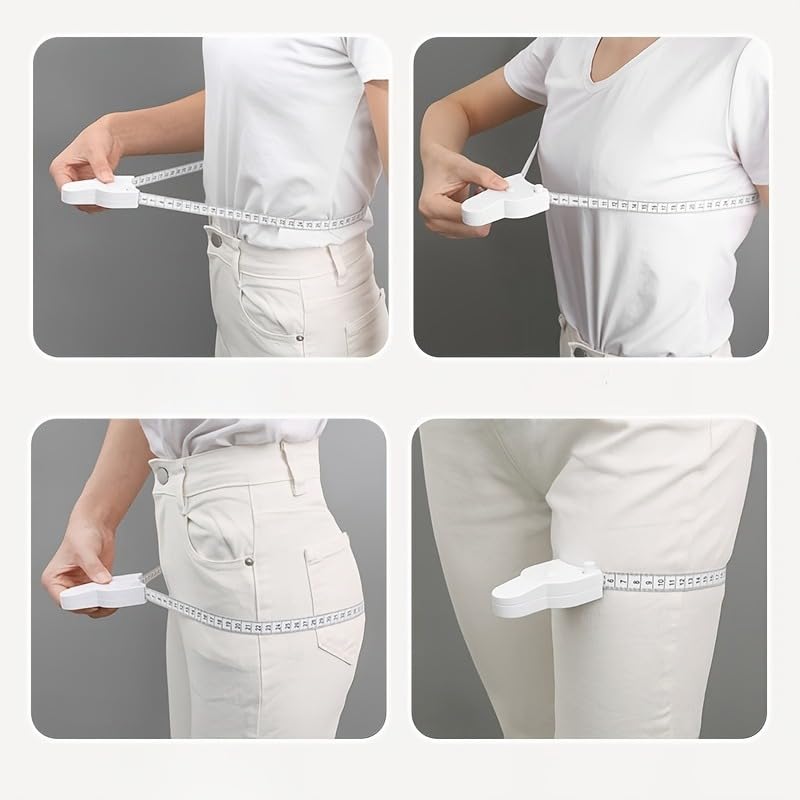 1 fita métrica macia para corpo, cintura, peito e coxa – fita métrica retrátil para fitness, plástico, portátil para uso doméstico e academia, preta 1 fita métrica macia para corpo, cintura, peito e coxa – fita métrica retrátil para fitness, plástico, portátil para uso doméstico e academia, preta