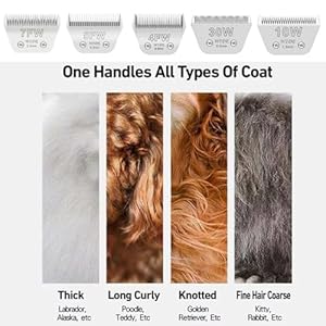 7FW Wide Blades for Dog Grooming Blades Compatible with Andis,Oster A5,Wahl km10 Dog Clippers,Size-#7FW, 1/8-Inch Cut Length (3.2mm)(2pcs #7FW)