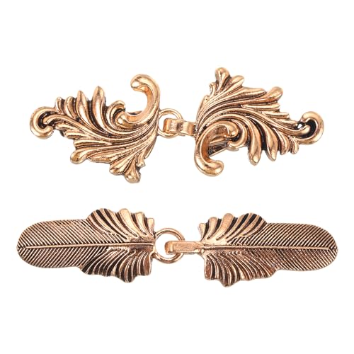Image of uxcell Vintage Sweater Clips, Cape Cloak Clasp Retro Cardigan Clips Shawl Collar Clasp Dress Shirt Brooch Clip