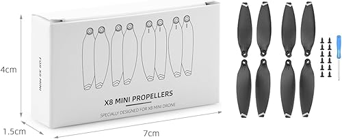 Miniatura 7 de SeiZed Drone Propeller for FIMI X8 Mini Blade Props Spare Parts Quick-Release Low Noise CWCCW Propeller Accessory (Color  Orange Edge)