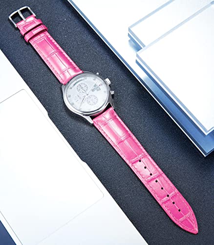 Image of BINLUN Leather Watch Band Genuine Calfskin Replacement Watch Strap Quick Release Crocodile Pattern 10 Colors 13 Sizes for Men Women(10mm,12mm,14mm,16mm,17mm,18mm,19mm,20mm,21mm,22mm,23mm,24mm)