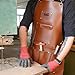 Custom Workshop Tool Apron – Personalized Vegan Leather Work Apron with Multi Pockets – Handmade Craftsman Gear with Adjustable Straps – Ideal for Woodworkers, Makers & DIY Projects
