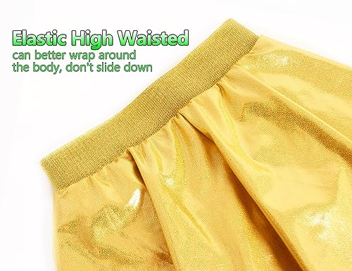 Image of Gnainach Girls Skorts High Waist Athletic Skirts with Shorts Stretchy Activewear for Teens Kids Performance Tennis