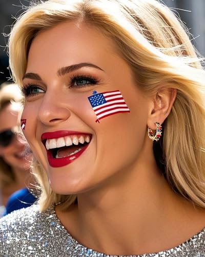 Lourny Crystal Hoop Earrings for Women, 18K Gold Plated Chunky CZ Hypoallergenic Trendy Lightweight Earring Multcolors Jewelry Gifts for Women4