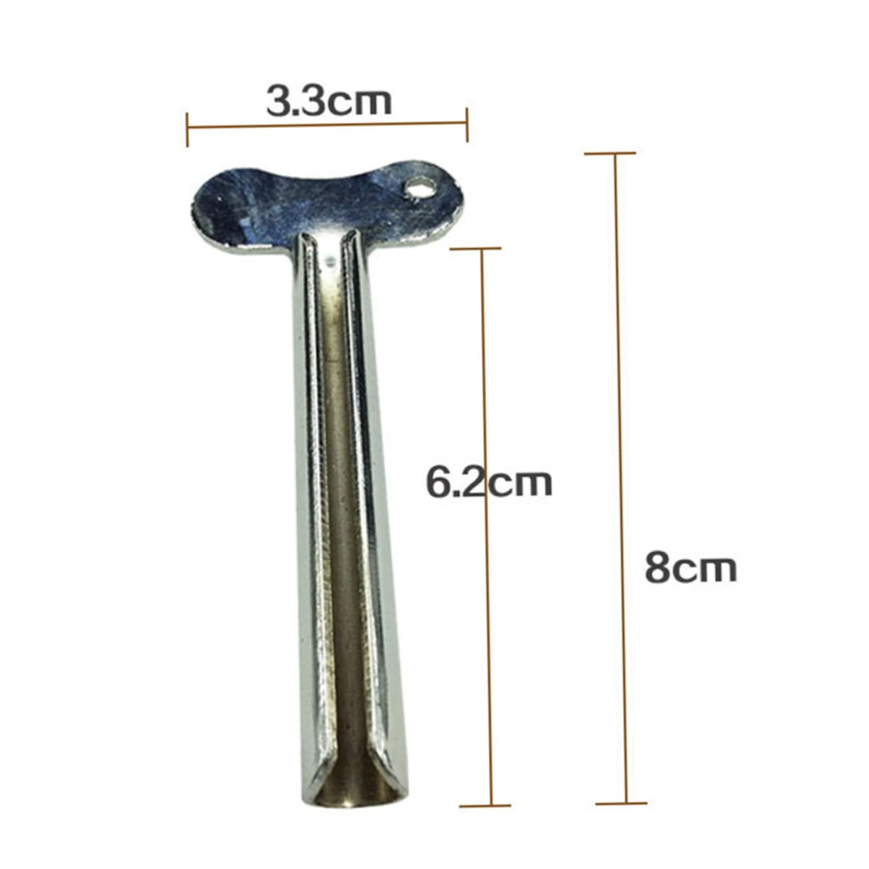 Gogogmee 10-Piece Stainless Steel Manual Toothpaste Squeezer Semi-Circular Metal Extruder for Hair Paints Cosmetics