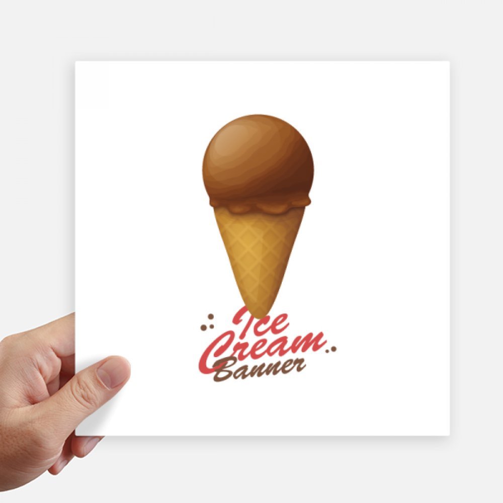 Autocollant moto et sticker mural glace au chocolat 4 pièces pour déco multicolore