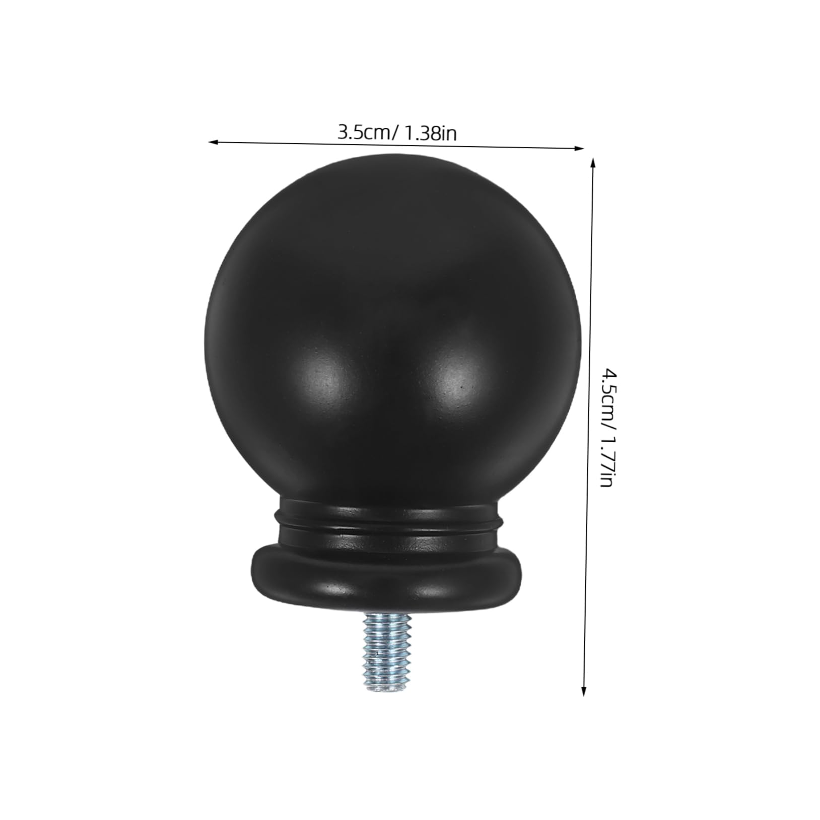 TOPPERFUN Curtain Rod Finials Ball Shape End Caps Stylish Replacement for Curtain Pole Ends Easy to Install