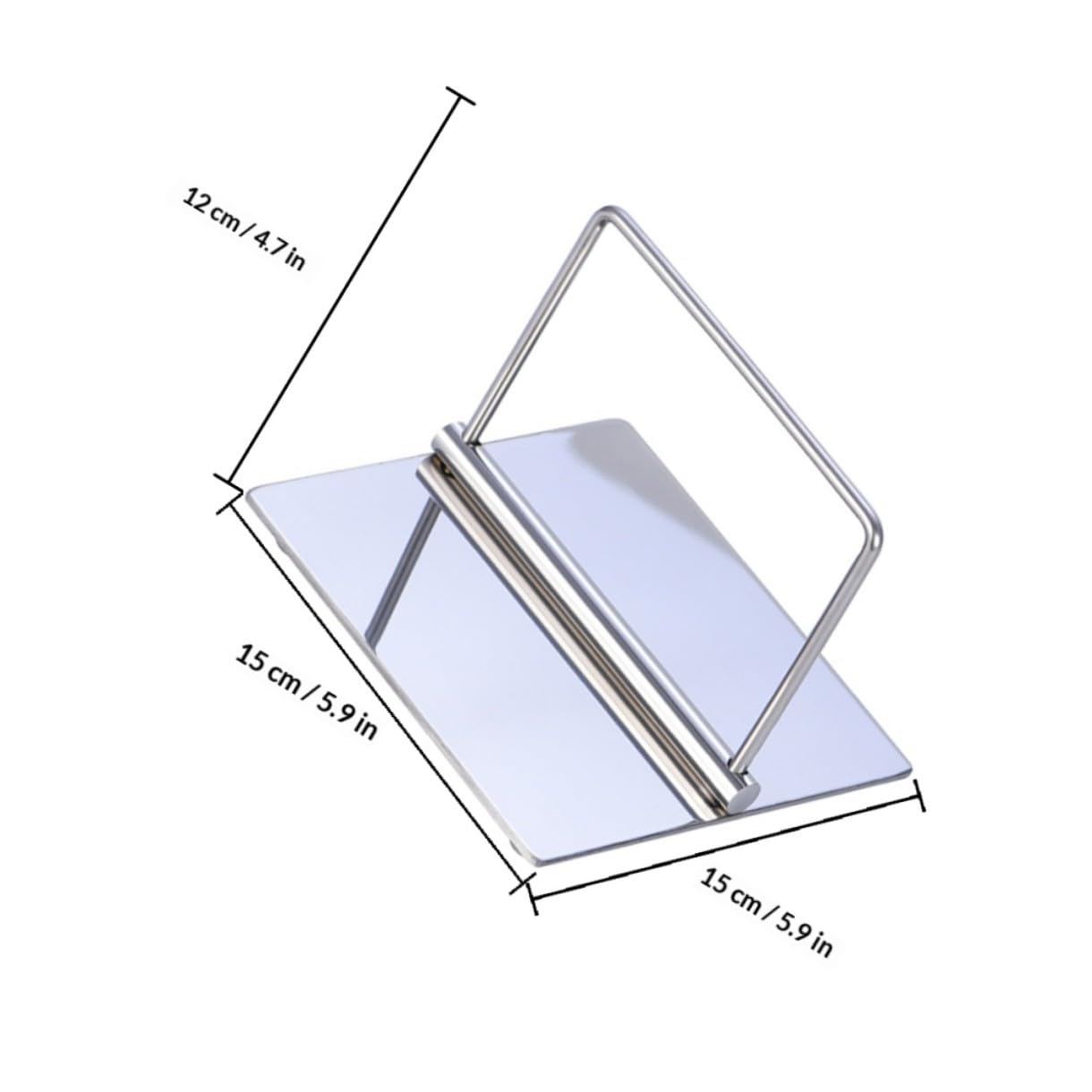 Servilletero de Acero Inoxidable Plateado Moderno Superficie Atractiva, Soporte para Servilletas Grandes y Papel de Cocina, Antideslizante y Conveniente para Restaurante