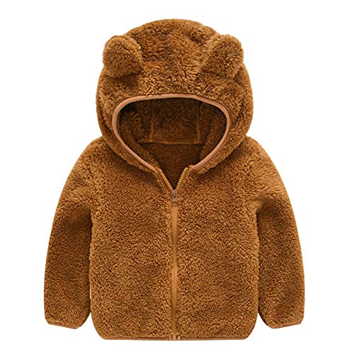 AIWUHE Toddler Hooded Fleece Jacket with Bear Ears