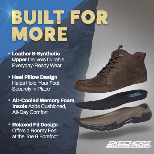 Image of Skechers Men's Respected 2.0 Hagler Boot | Casual, Slip-ins, Relaxed Fit, Air-Cooled Memory Foam, Goodyear Rubber Outsole