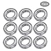 Jeanoko 6903Z Spindle Bearing 10PCs Deep Groove Bearings Lathe Accessory Mechanical Parts Set Thrust Bearing Replacement Hardware Parts for Special Car with Complete Model
