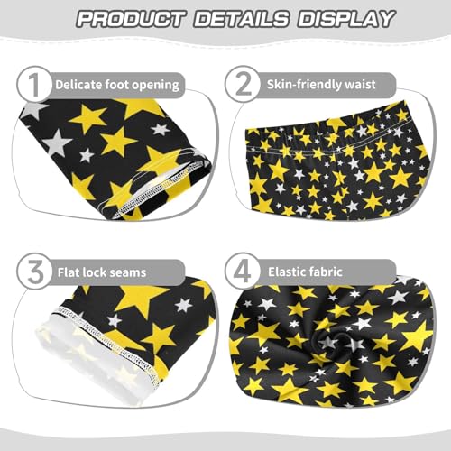 Girls' Leggings Star Yellow Kids Yoga Tights Pants 1 Pack 208540193