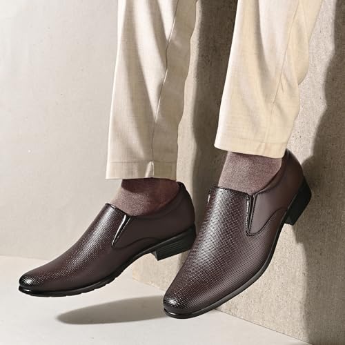 Image of Centrino Formal Shoes for Men | Lightweight Comfortable Office Shoes for Man Stylish | Cushioned Insole Lace-Up Shoes for Men | Durable TPR Sole | Trendy Classic Design Footwear for Men (8114)
