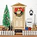 Wichteltür Zubehör Set 17PCS, Miniatur Puppenhaus Wichtel Tür, Zaun,Weihnachtsbaum,Teppich,Laterne,Postfach,Kranz,Holzleiter,Stiefel,Miniatur Wichteltür Zubehör Weihnachten Deko Feentür mit Licht