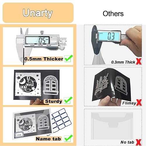 Image of 80 PCS Die Cut Storage Envelopes and Magnet, 0.5mm Thickness Magnetic Sheets for Die Storage, 5.5 x 7.5 Inch Die Storage Envelopes, Magnetic Die Storage, Stamp and Die Storage Pockets