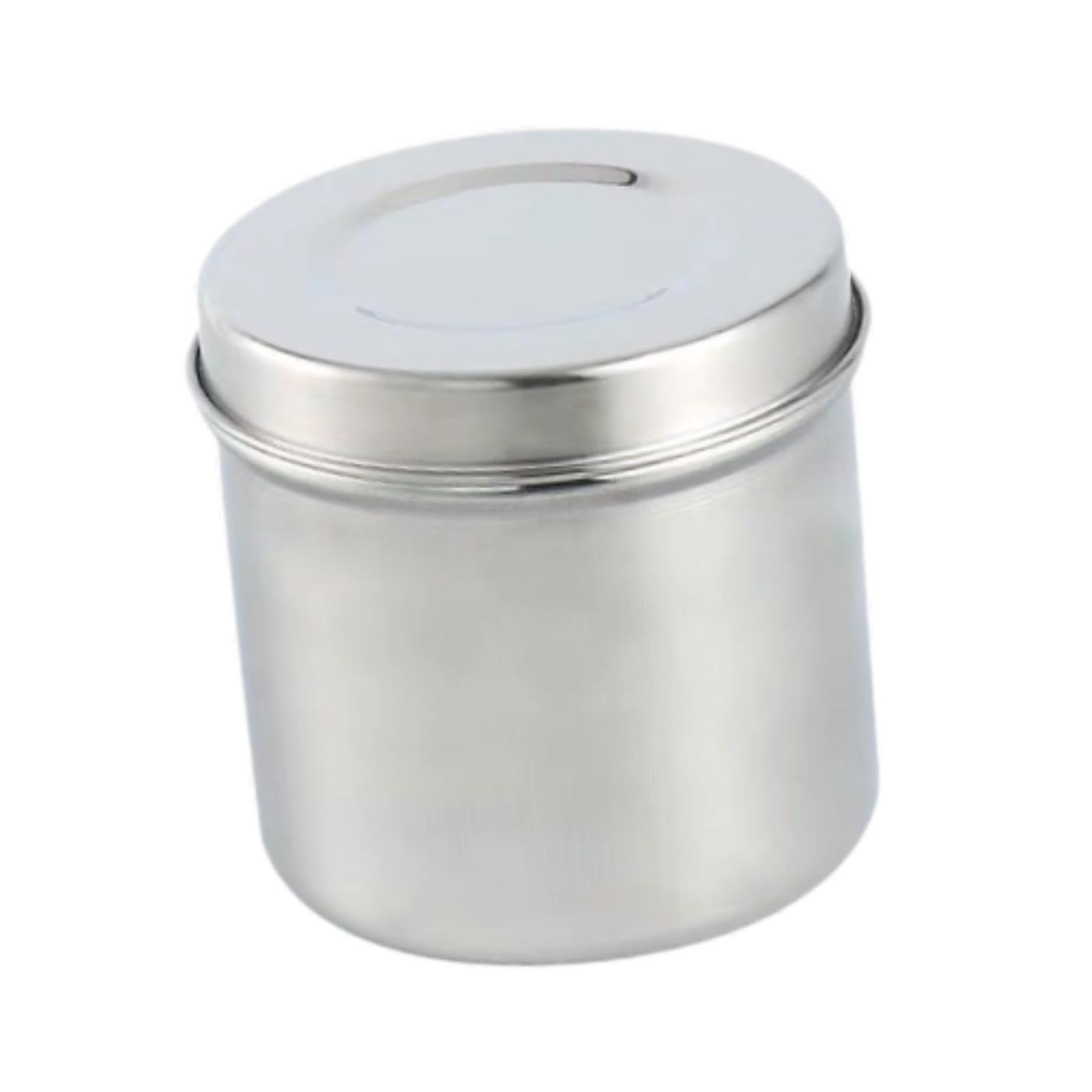 Colcolo Pot médical en Acier Inoxydable pour Boules de Coton, Support pour Pansement, Onguent, boîte de Rangement pour Salons de beauté, 8cmx8.4cm