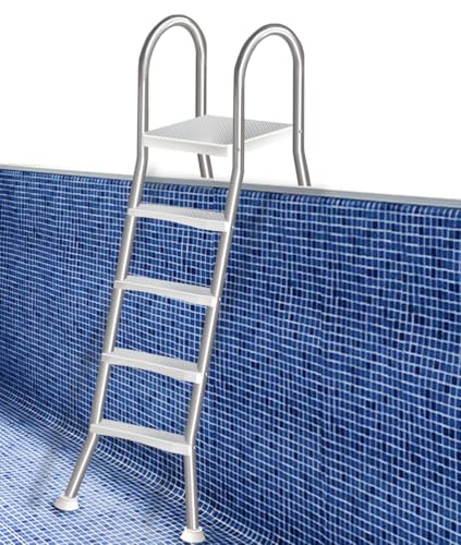 Escalera para piscina de acero inoxidable 53 in 4 peldaños miniatura 1