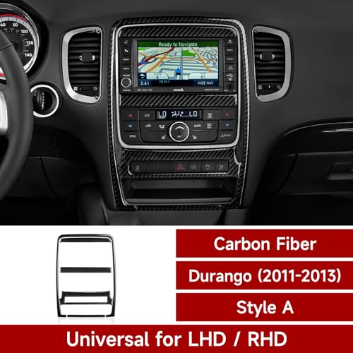 Image of Center Multimedia Panel Decals for 2011-2013 Dodge Durango Accessories Carbon Fiber Stickers
