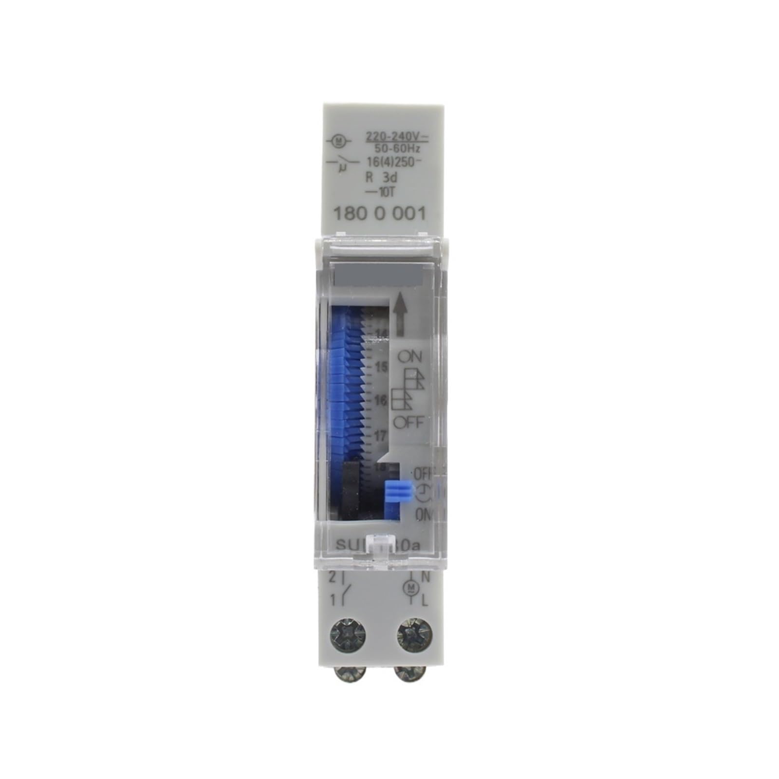 Mechanische Zeitschaltuhr, analog, 24 Stunden, 110 V/220-240 V AC, programmierbar, mit DIN-Schiene, SUL180a