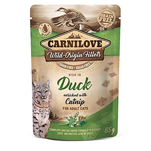 Vafo Praha S.R.O. Carnillo Cot Sasz Nassfutter für Katzen, 85 g Duck & Catnip / 24