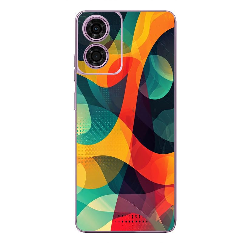 Image of FCS Printed Designer Vinyl Mobile Back Skin Sticker for Motorola Moto G Play (2024) | Protects Against Dust, Precision-Fit, Vinyl, Bubble-Free Installation- (New-3)