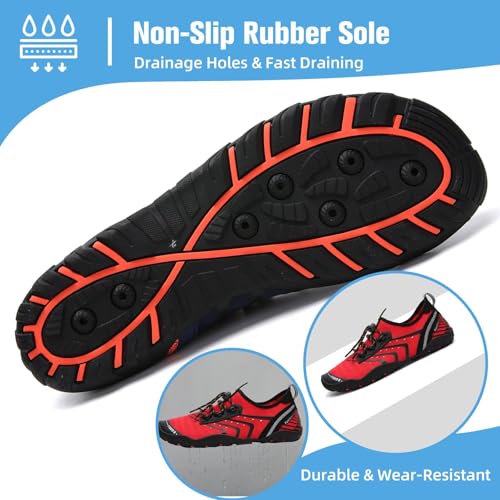 Image of Mishansha Water Shoes for Women Men, Quick-Dry Barefoot Swim Shoes with Drainage Holes, Lightweight Aqua Shoe for Beach Pool River Boating Yoga Walking