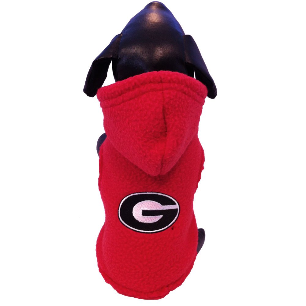NCAA Georgia Bulldogs Polar Fleece Hooded Dog Jacket