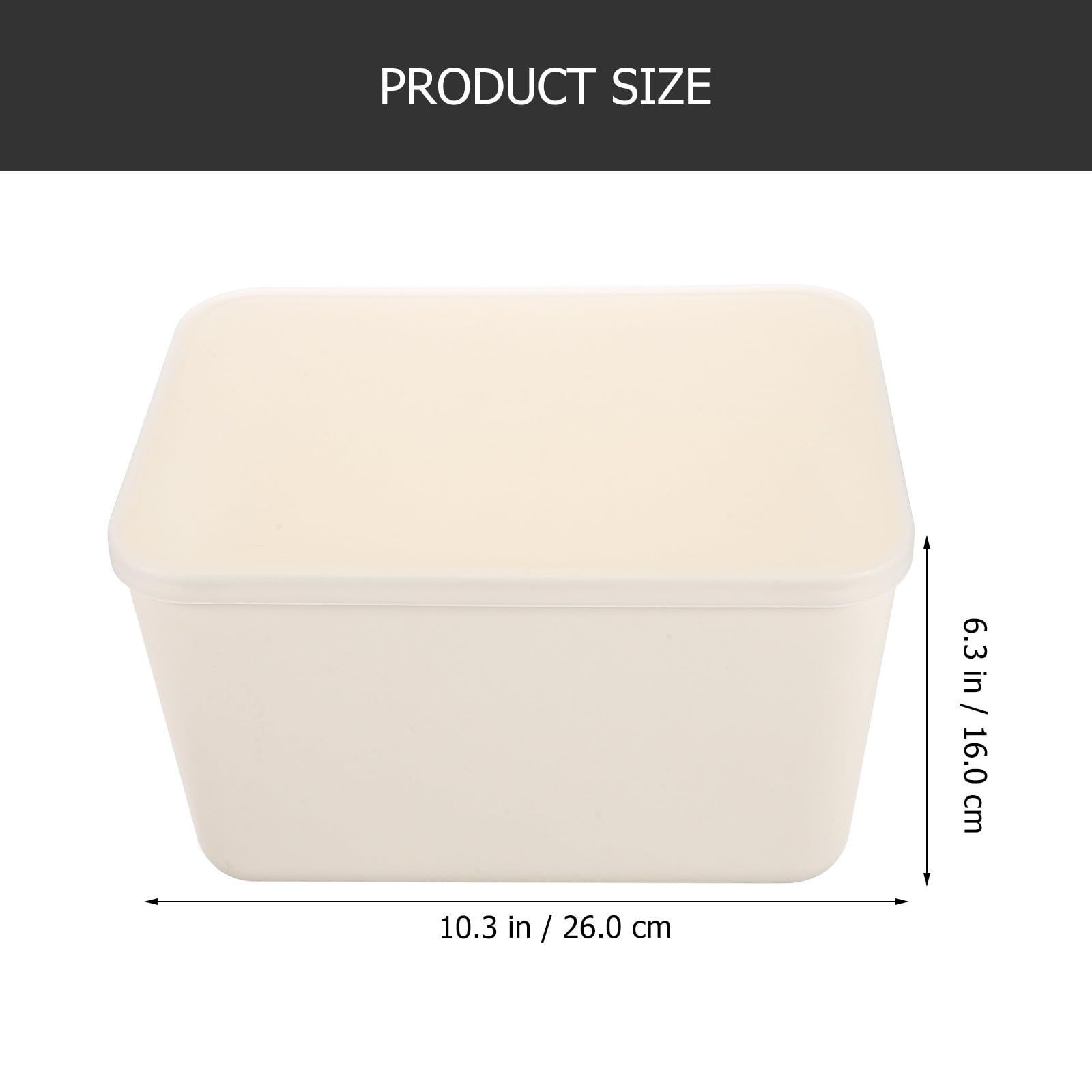 Caja de Almacenamiento Blanco Apilable 4 Piezas con Tapa y Asas PP