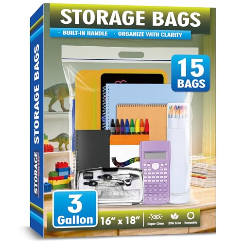 3 Gallon Extra Large Zipper Bag Clear Plastic Zip Bag