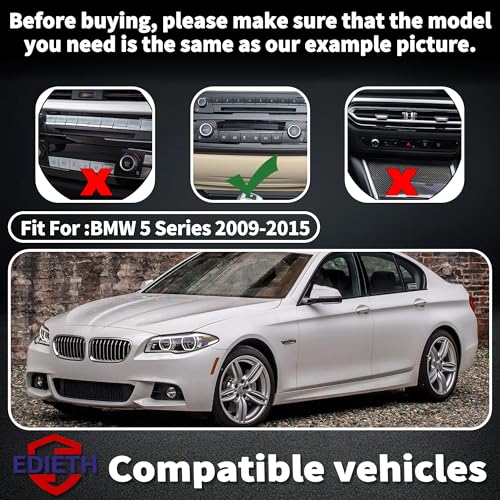 Image of Climate Control Button Decals Kit for BMW 5 Series F10 2009-2015 (520i /528i /535i) - AC & Dashboard Stickers