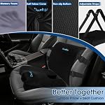 CloudBliss Ergonomic Seat Cushion & Lumbar Support Pillow Set, Black,Large - Image 4
