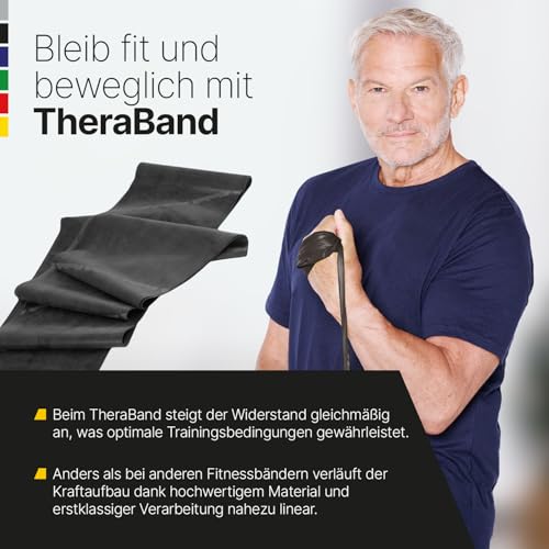 TheraBand 2,50m im PE Beutel mit Anleitung schwarz | Fitnessband – Ansicht 3
