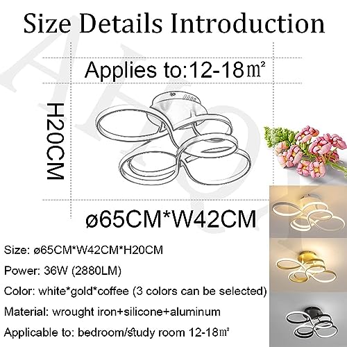 Plafonnier LED dimmable blanc avec télécommande en aluminium et silicone - 6
