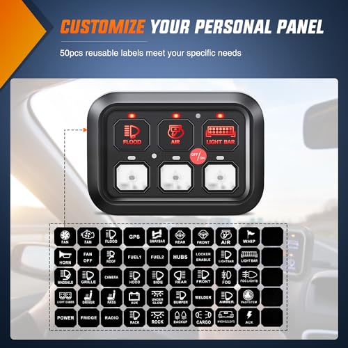 Image of Nilight 6 Gang Switch Panel Relay System Automatic Dimmable