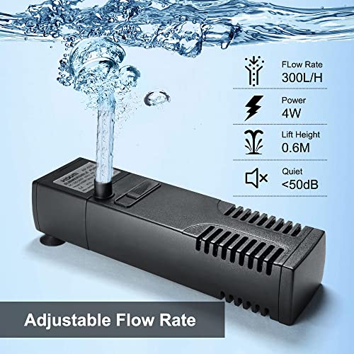 flintronic Filtro per Acquario, Filtro Interno per Acquario per Piccoli Acquari, Acquari Freddi o Tropicali, Acquario per Tartarughe, 300L/H - Image 3