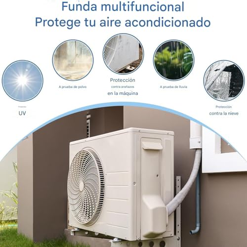 Rrlihjgu Klimaanlage für Außenfenster | Schutz für Fenster- Klimaanlage- aus Oxford 600D wasserdicht, verstellbar, mit Kordelzug, für den Außenbereich im Winter-9
